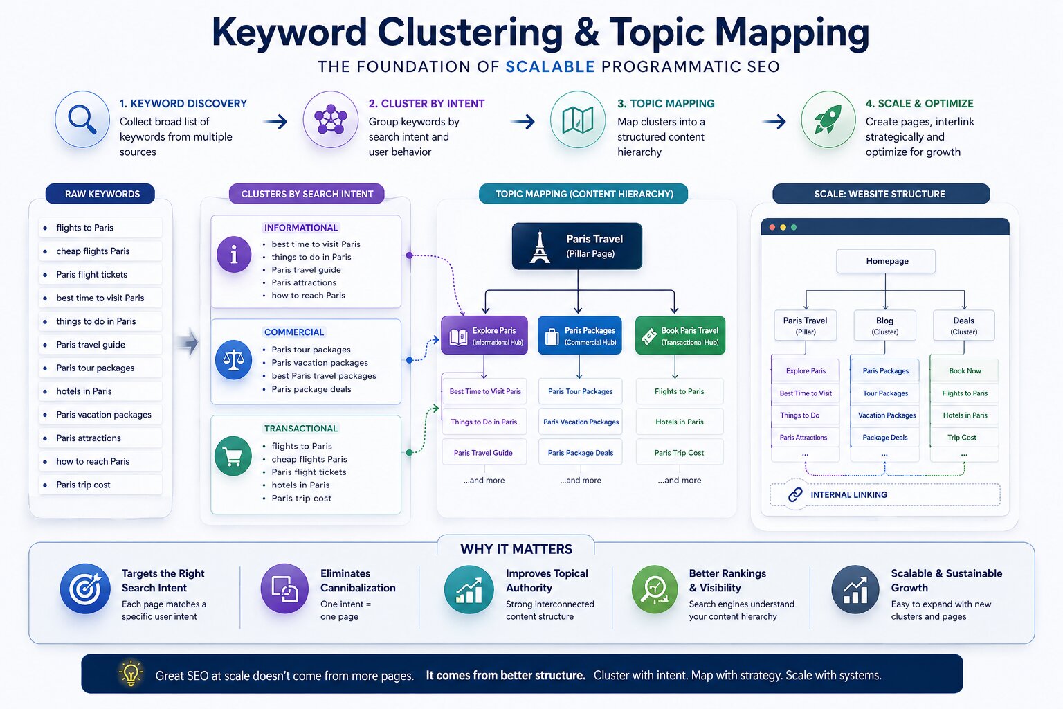Keyword Clustering and Topic Mapping in PSEO